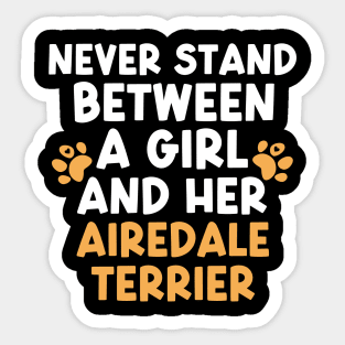 Airedale Terrier Girl Sticker